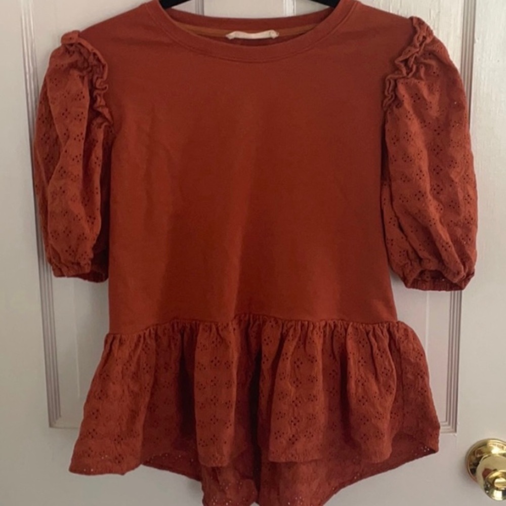 La Ven Burnt Orange Blouse